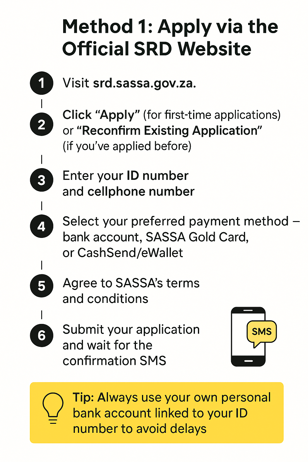 apply via srd website