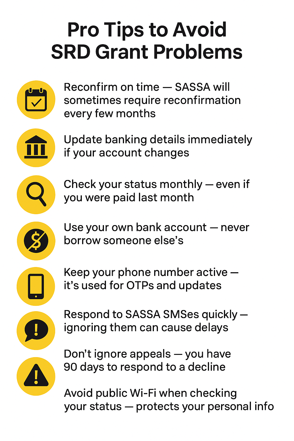 tips to avoid grant problems