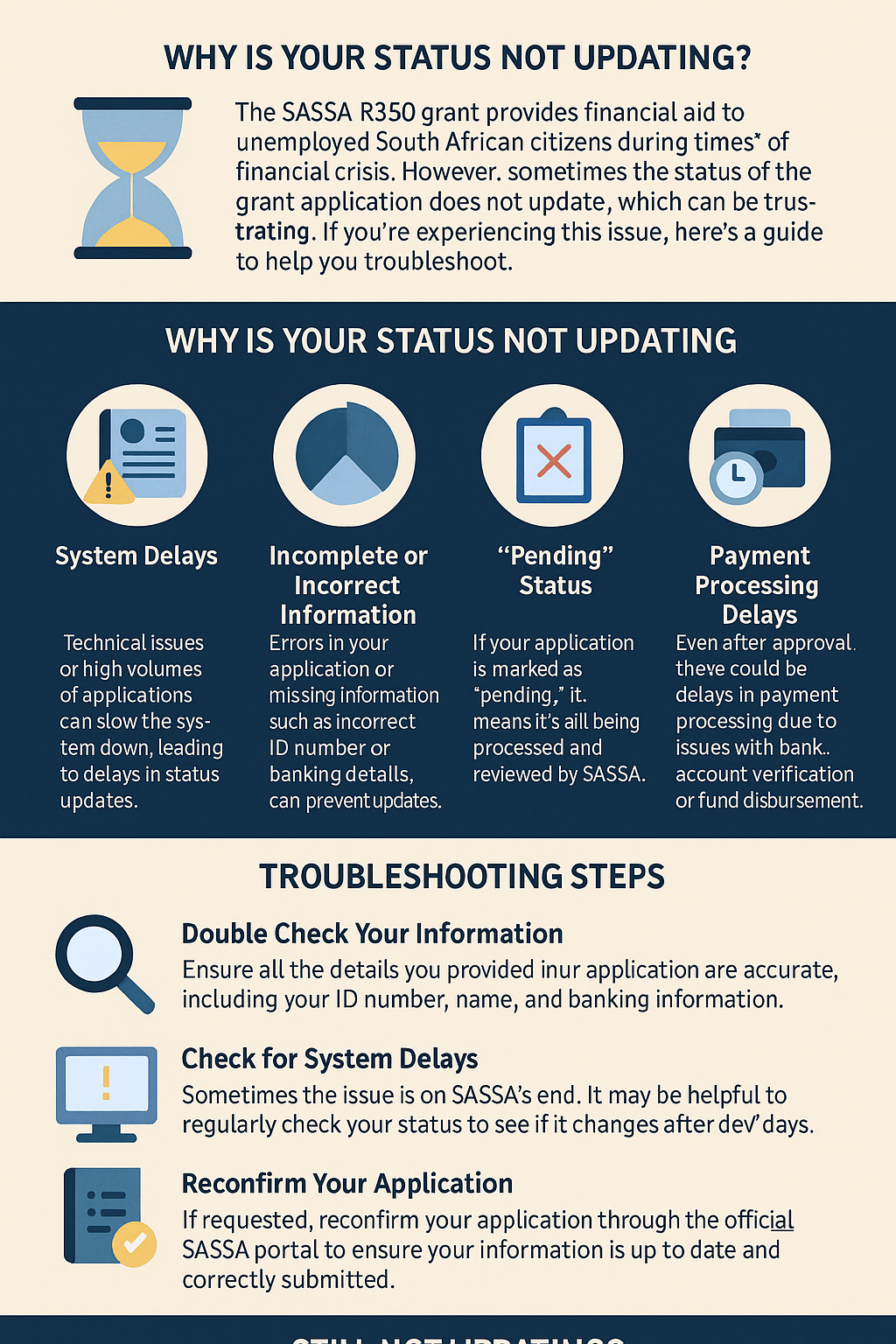 sassa r350 status not updating

